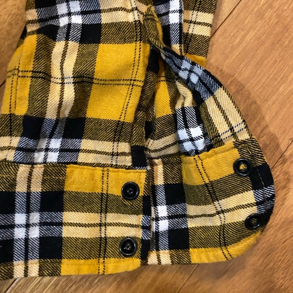 zip up crop flannel jacket - Picture 5 of 6